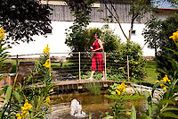 Idyllischer Garten im Hotel Bayerischer Wald